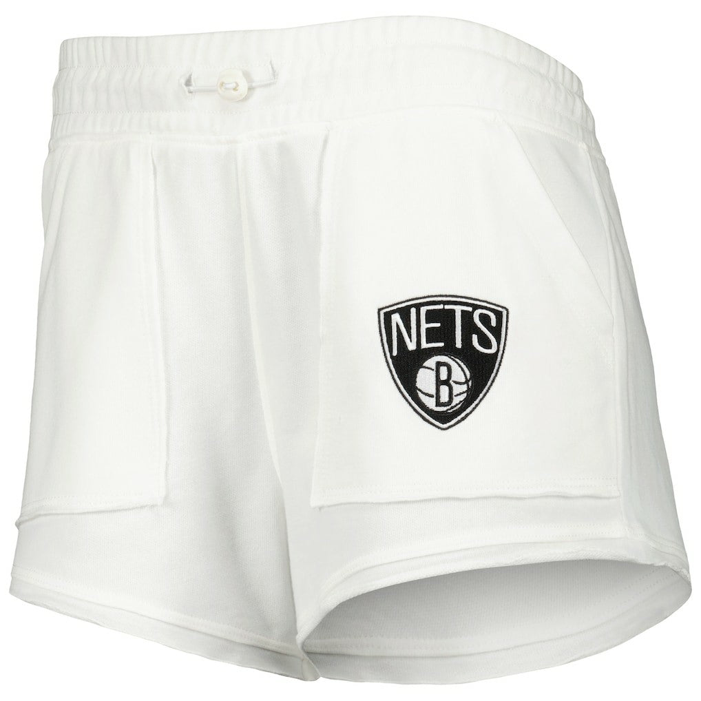 Brooklyn Nets Concepts Sport Women's Sunray Shorts - White on sale