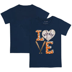 Houston Astros Tiny Turnip Youth Baseball Love T-Shirt - Navy
