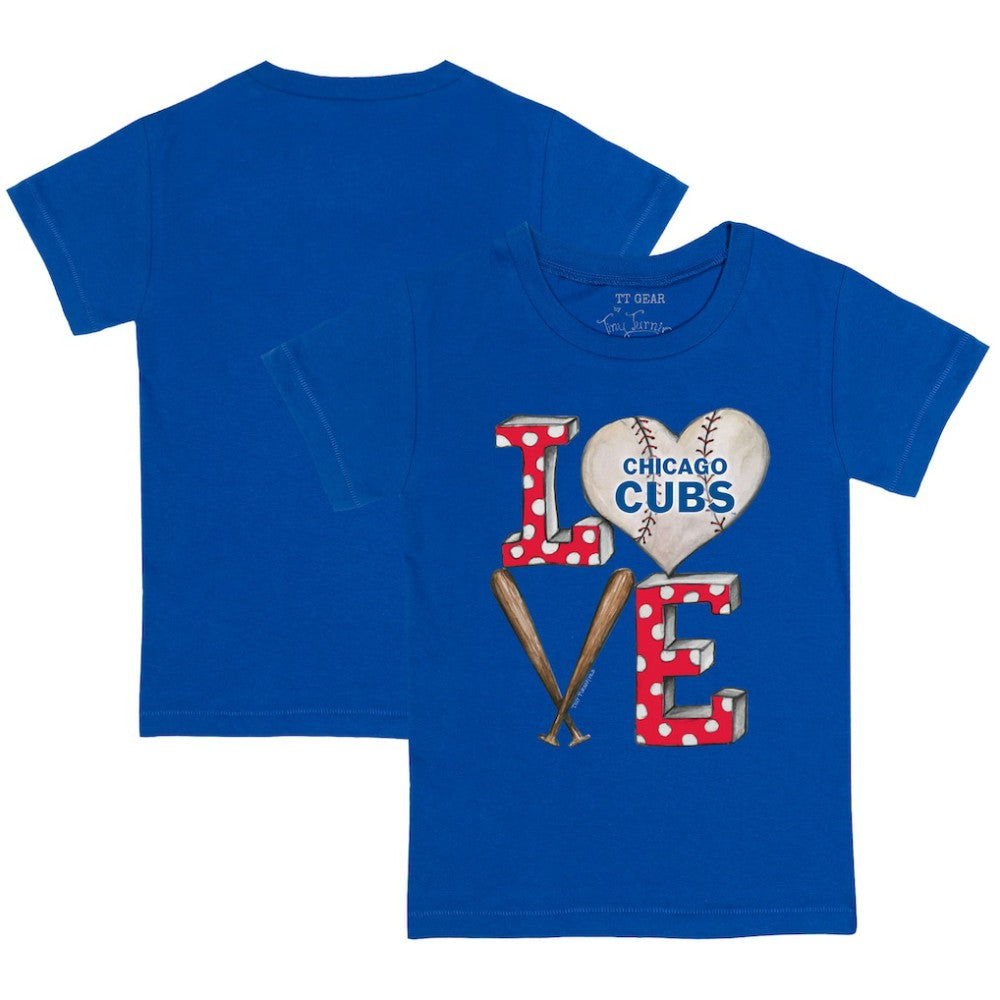Chicago Cubs Tiny Turnip Youth Baseball Love T-Shirt - Royal
