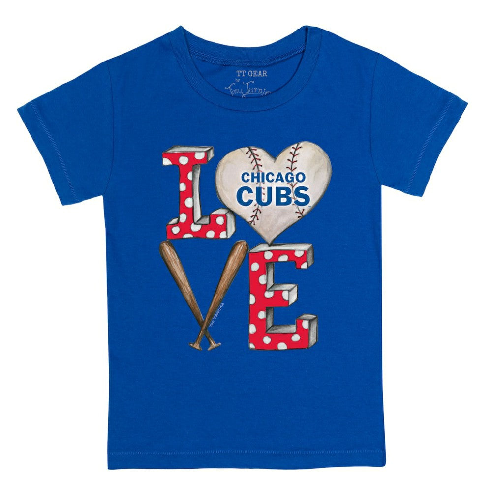 Chicago Cubs Tiny Turnip Youth Baseball Love T-Shirt - Royal