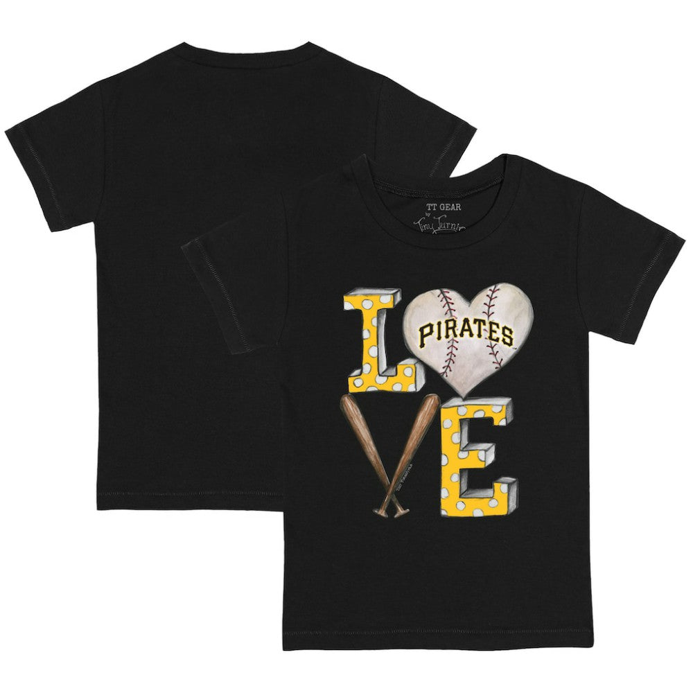 Pittsburgh Pirates Tiny Turnip Youth Baseball Love T-Shirt - Black
