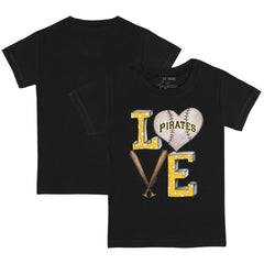Pittsburgh Pirates Tiny Turnip Youth Baseball Love T-Shirt - Black