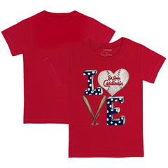 St. Louis Cardinals Tiny Turnip Youth Baseball Love T-Shirt - Red