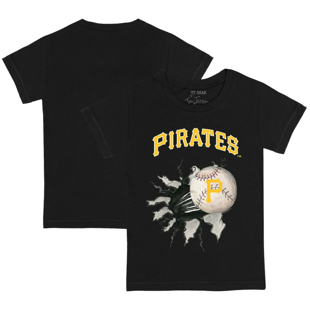 Pittsburgh Pirates Tiny Turnip Youth Baseball Tear T-Shirt - Black
