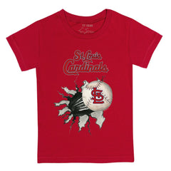 St. Louis Cardinals Tiny Turnip Youth Baseball Tear T-Shirt - Red