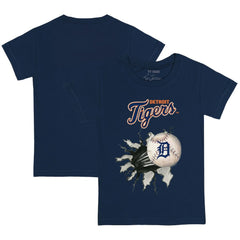Detroit Tigers Tiny Turnip Youth Baseball Tear T-Shirt - Navy
