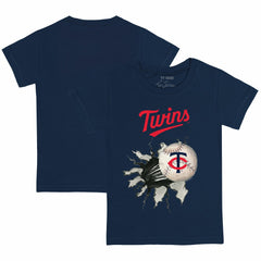 Minnesota Twins Tiny Turnip Youth Baseball Tear T-Shirt - Navy