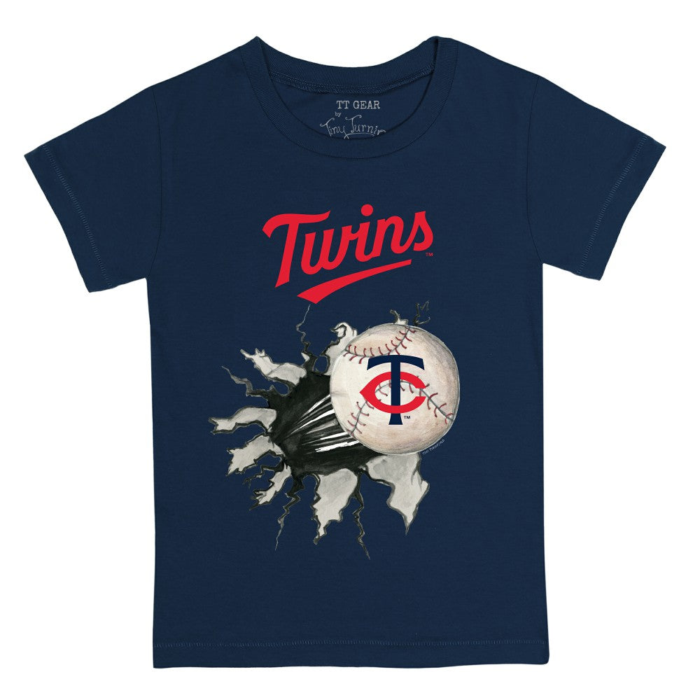 Minnesota Twins Tiny Turnip Youth Baseball Tear T-Shirt - Navy