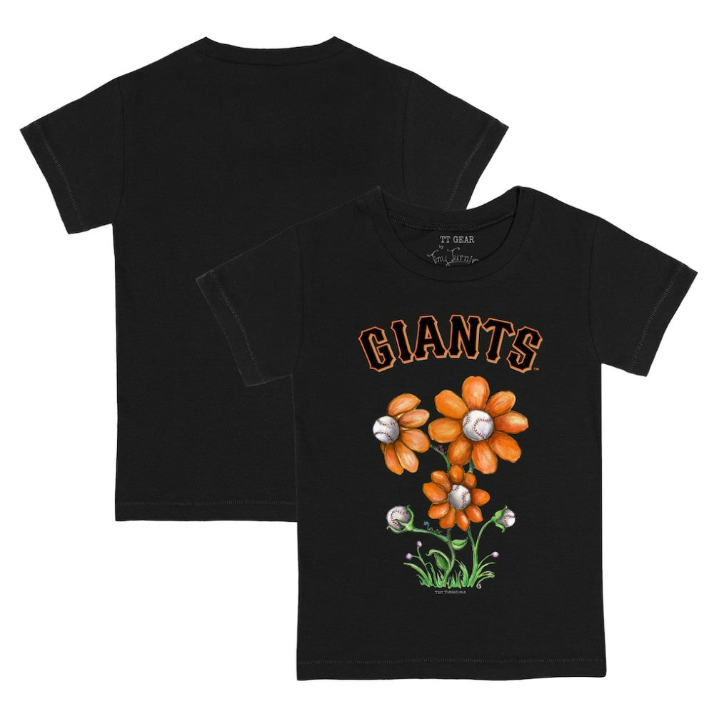 San Francisco Giants Tiny Turnip Youth Blooming Baseballs T-Shirt - Black