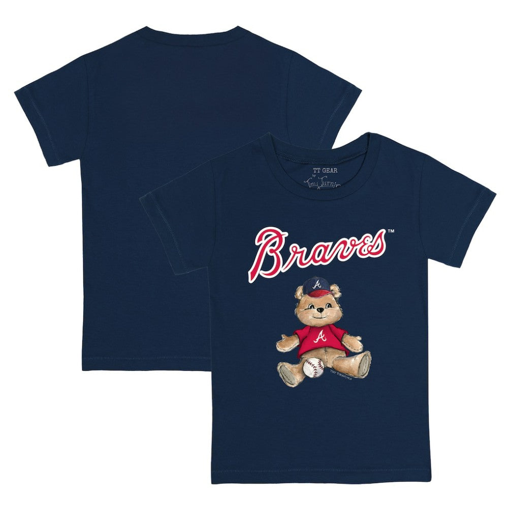 Atlanta Braves Tiny Turnip Youth Teddy Boy T-Shirt - Navy