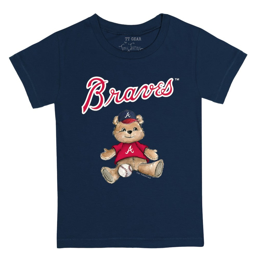 Atlanta Braves Tiny Turnip Youth Teddy Boy T-Shirt - Navy