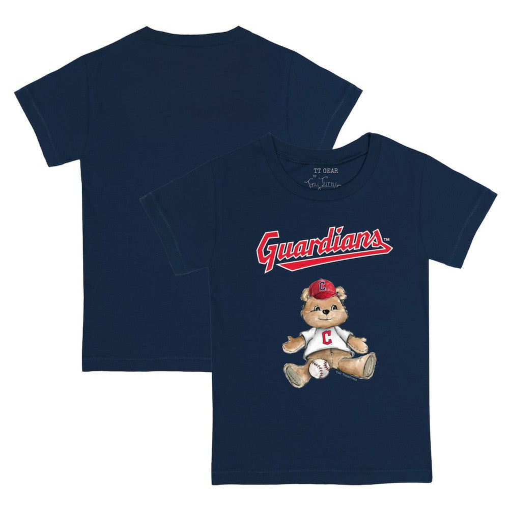 Cleveland Guardians Tiny Turnip Youth Teddy Boy T-Shirt - Navy