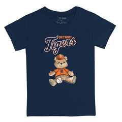 Detroit Tigers Tiny Turnip Youth Teddy Boy T-Shirt - Navy