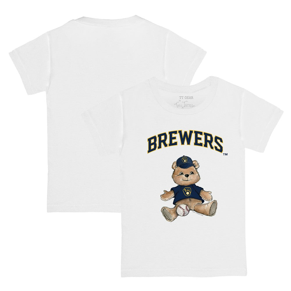 Milwaukee Brewers Tiny Turnip Youth Teddy Boy T-Shirt - White