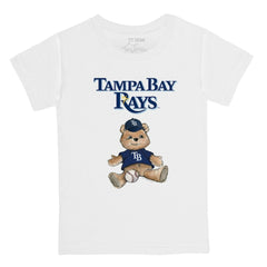 Tampa Bay Rays Tiny Turnip Youth Teddy Boy T-Shirt - White