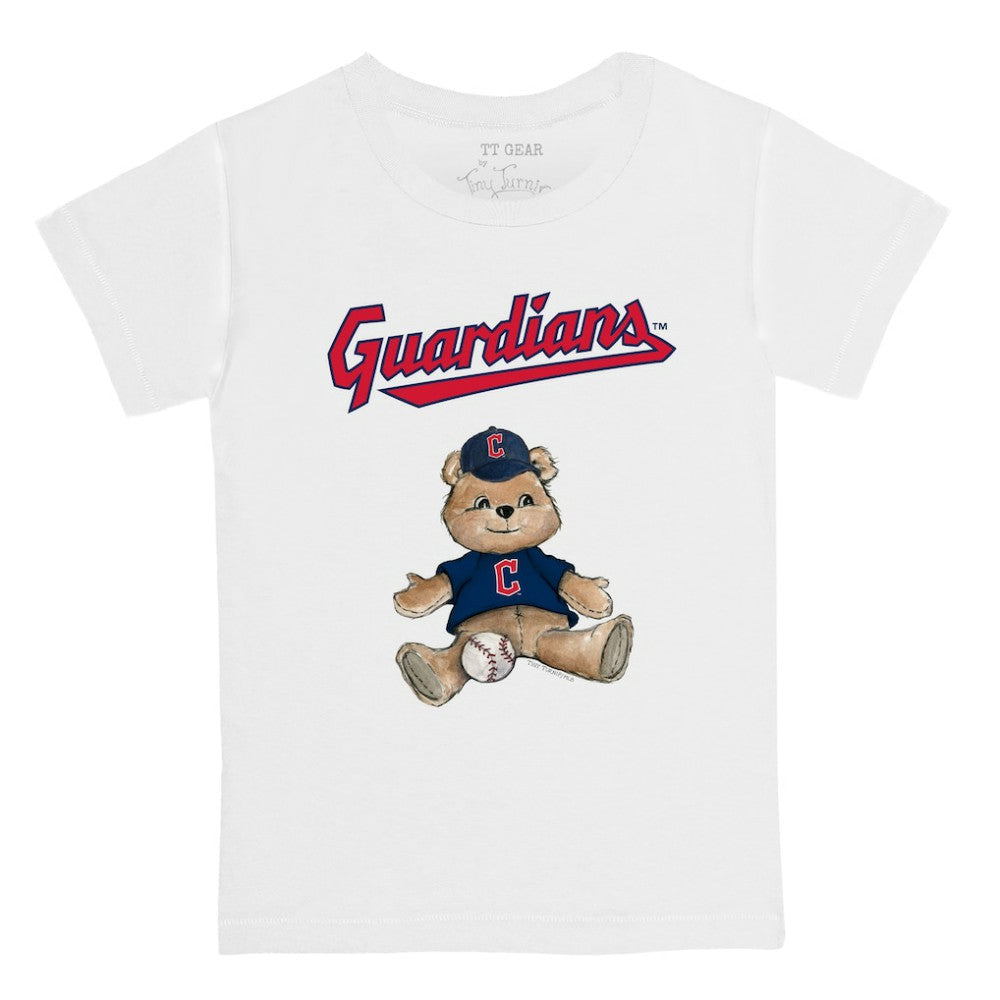 Cleveland Guardians Tiny Turnip Youth Teddy Boy T-Shirt - White