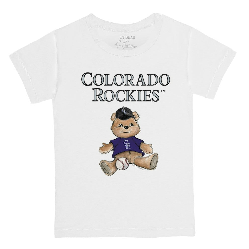 Colorado Rockies Tiny Turnip Youth Teddy Boy T-Shirt - White