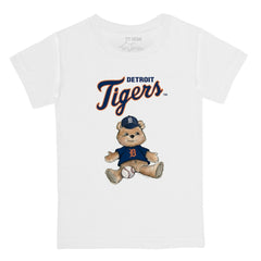 Detroit Tigers Tiny Turnip Youth Teddy Boy T-Shirt - White