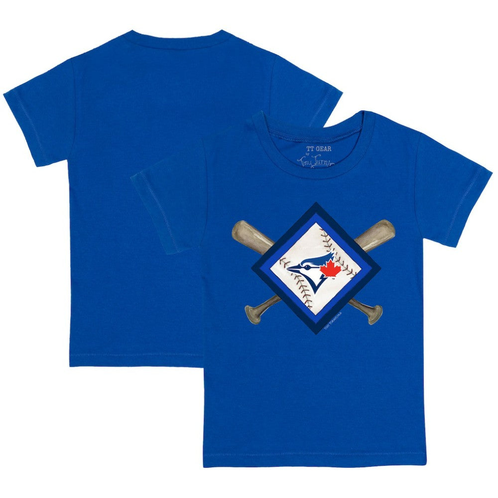 Toronto Blue Jays Tiny Turnip Youth Diamond Cross Bats T-Shirt - Royal