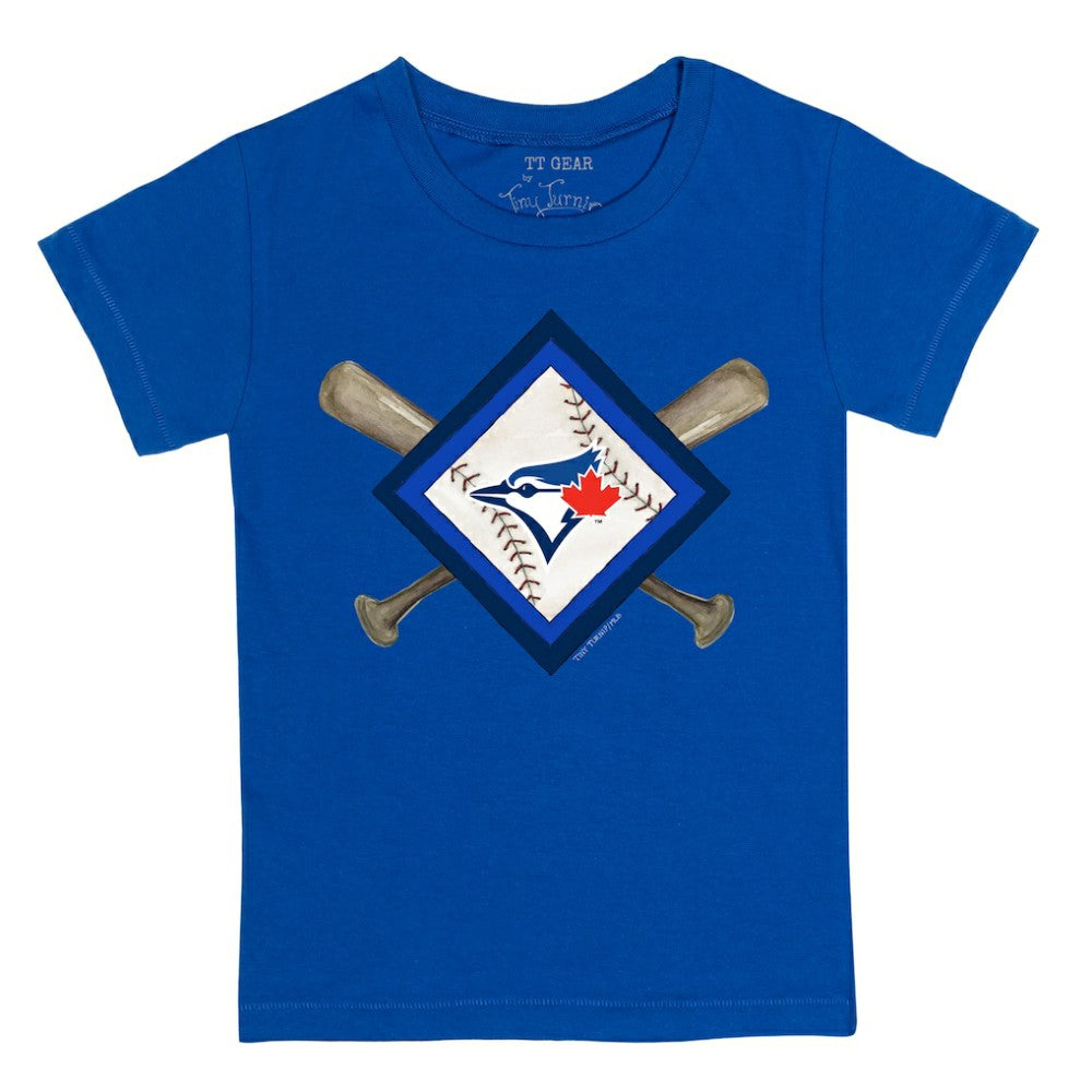 Toronto Blue Jays Tiny Turnip Youth Diamond Cross Bats T-Shirt - Royal