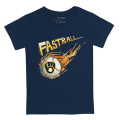 Milwaukee Brewers Tiny Turnip Youth Fastball T-Shirt - Navy