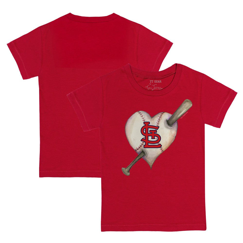 St. Louis Cardinals Tiny Turnip Youth Heart Bat T-Shirt - Red