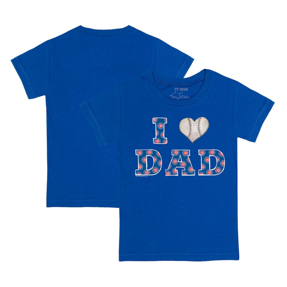 Chicago Cubs Tiny Turnip Youth I Love Dad T-Shirt - Royal