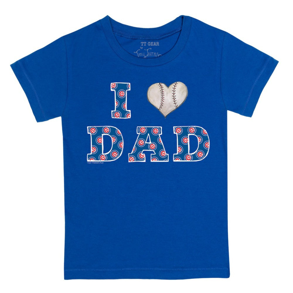 Chicago Cubs Tiny Turnip Youth I Love Dad T-Shirt - Royal