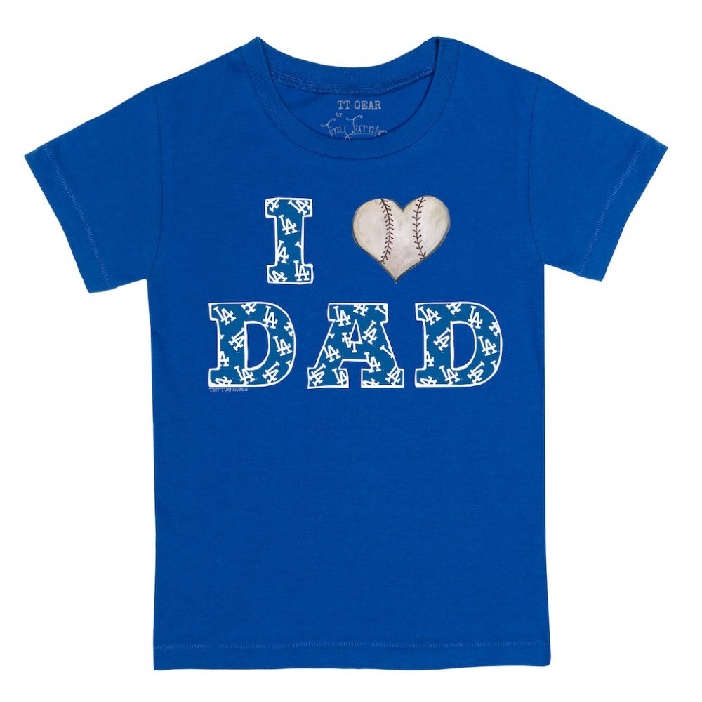 Los Angeles Dodgers Tiny Turnip Youth I Love Dad T-Shirt - Royal
