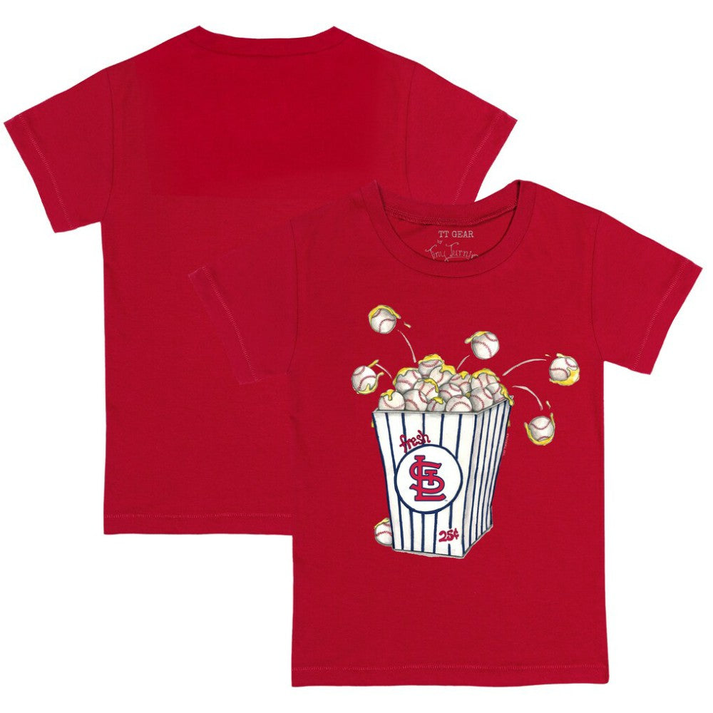 St. Louis Cardinals Tiny Turnip Youth Popcorn T-Shirt - Red