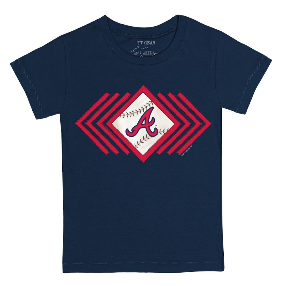 Atlanta Braves Tiny Turnip Youth Prism Arrows T-Shirt - Navy