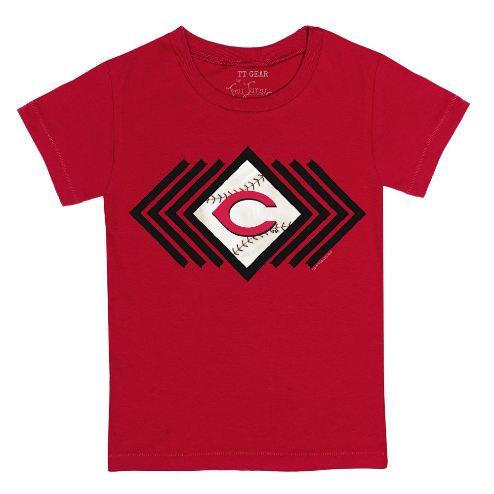 Cincinnati Reds Tiny Turnip Youth Prism Arrows T-Shirt - Red