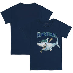Seattle Mariners Tiny Turnip Youth Shark T-Shirt - Navy