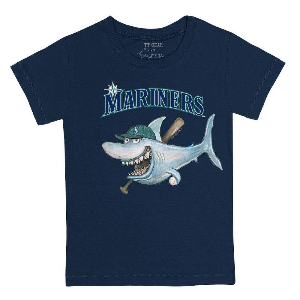 Seattle Mariners Tiny Turnip Youth Shark T-Shirt - Navy