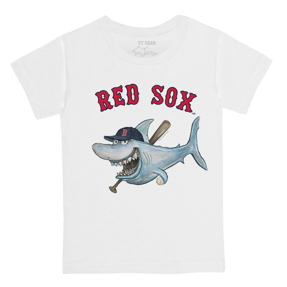 Boston Red Sox Tiny Turnip Youth Shark Logo T-Shirt - White