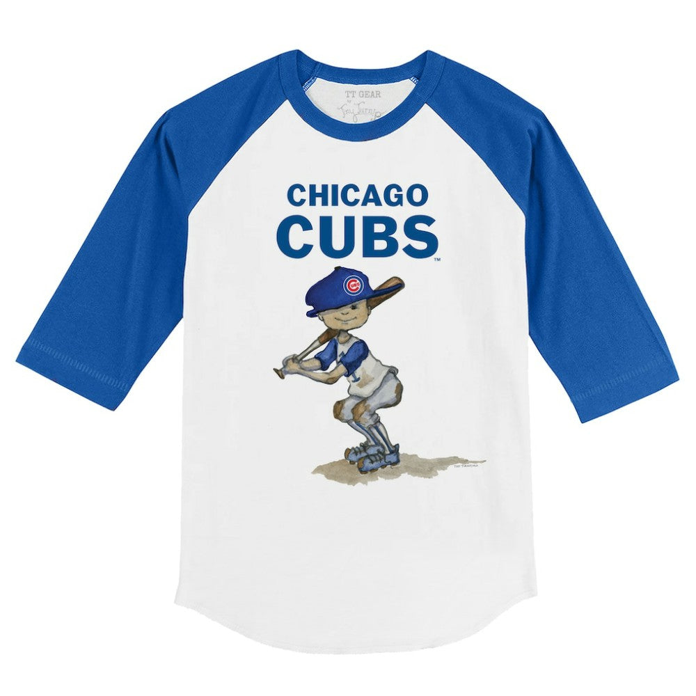 Chicago Cubs Tiny Turnip Youth Slugger 3/4-Sleeve Raglan T-Shirt - White/Royal