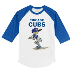 Chicago Cubs Tiny Turnip Youth Slugger 3/4-Sleeve Raglan T-Shirt - White/Royal