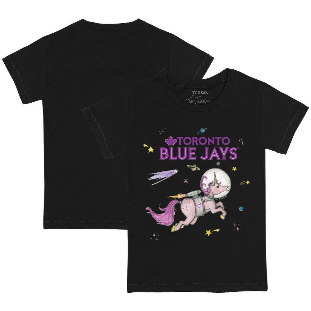 Toronto Blue Jays Tiny Turnip Youth Space Unicorn T-Shirt - Black