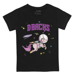 Arizona Diamondbacks Tiny Turnip Youth Space Unicorn T-Shirt - Black