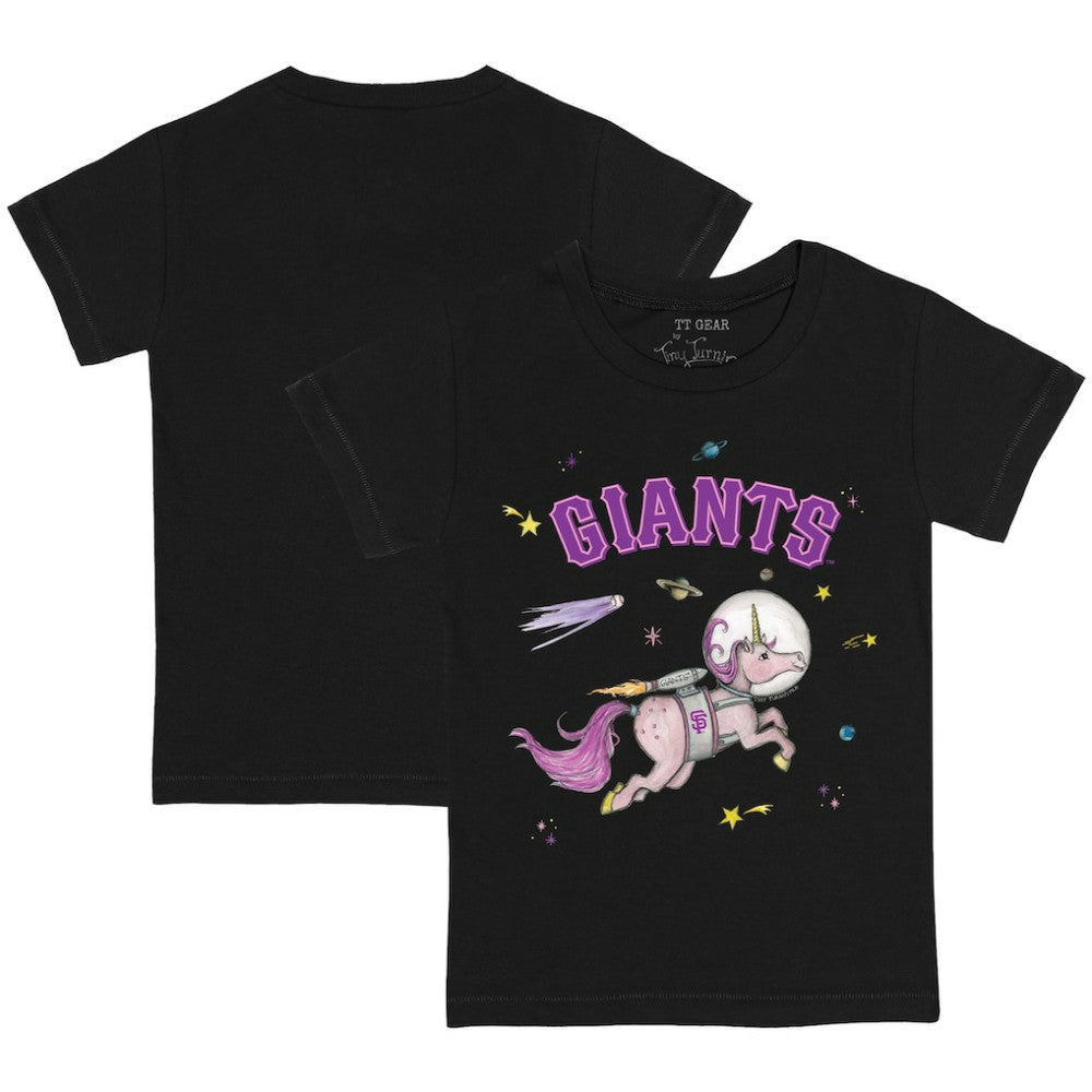 San Francisco Giants Tiny Turnip Youth Space Unicorn T-Shirt - Black