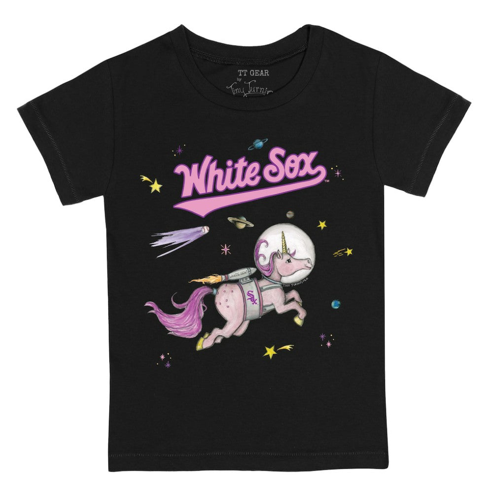 Chicago White Sox Tiny Turnip Youth Space Unicorn T-Shirt - Black