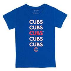Chicago Cubs Tiny Turnip Youth Stacked T-Shirt - Royal