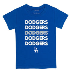 Los Angeles Dodgers Tiny Turnip Youth Stacked T-Shirt - Royal