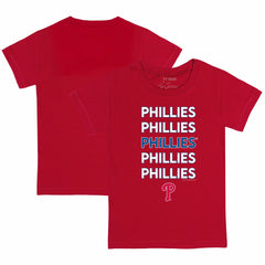 Philadelphia Phillies Tiny Turnip Youth Stacked T-Shirt - Red