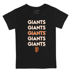 San Francisco Giants Tiny Turnip Youth Stacked T-Shirt - Black