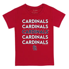 St. Louis Cardinals Tiny Turnip Youth Stacked T-Shirt - Red