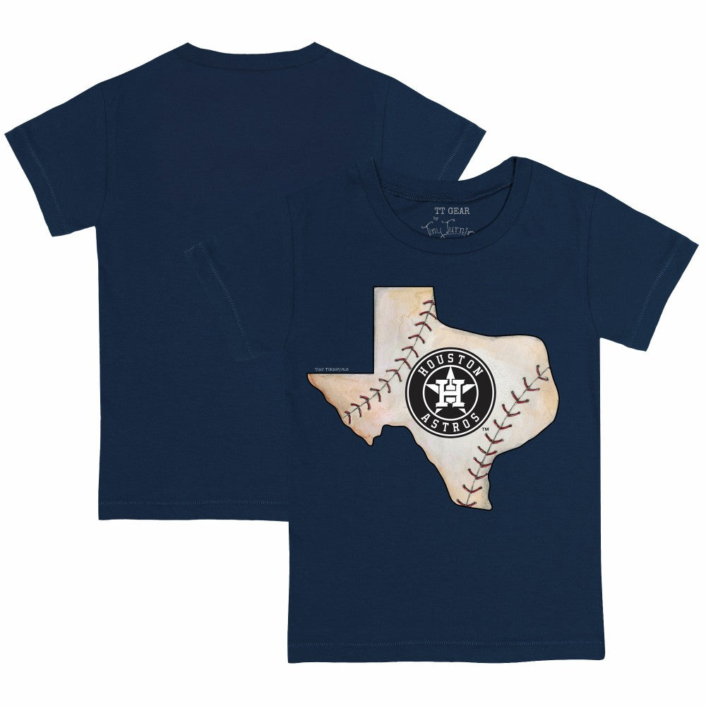 Houston Astros Tiny Turnip Youth State Outline T-Shirt - Navy