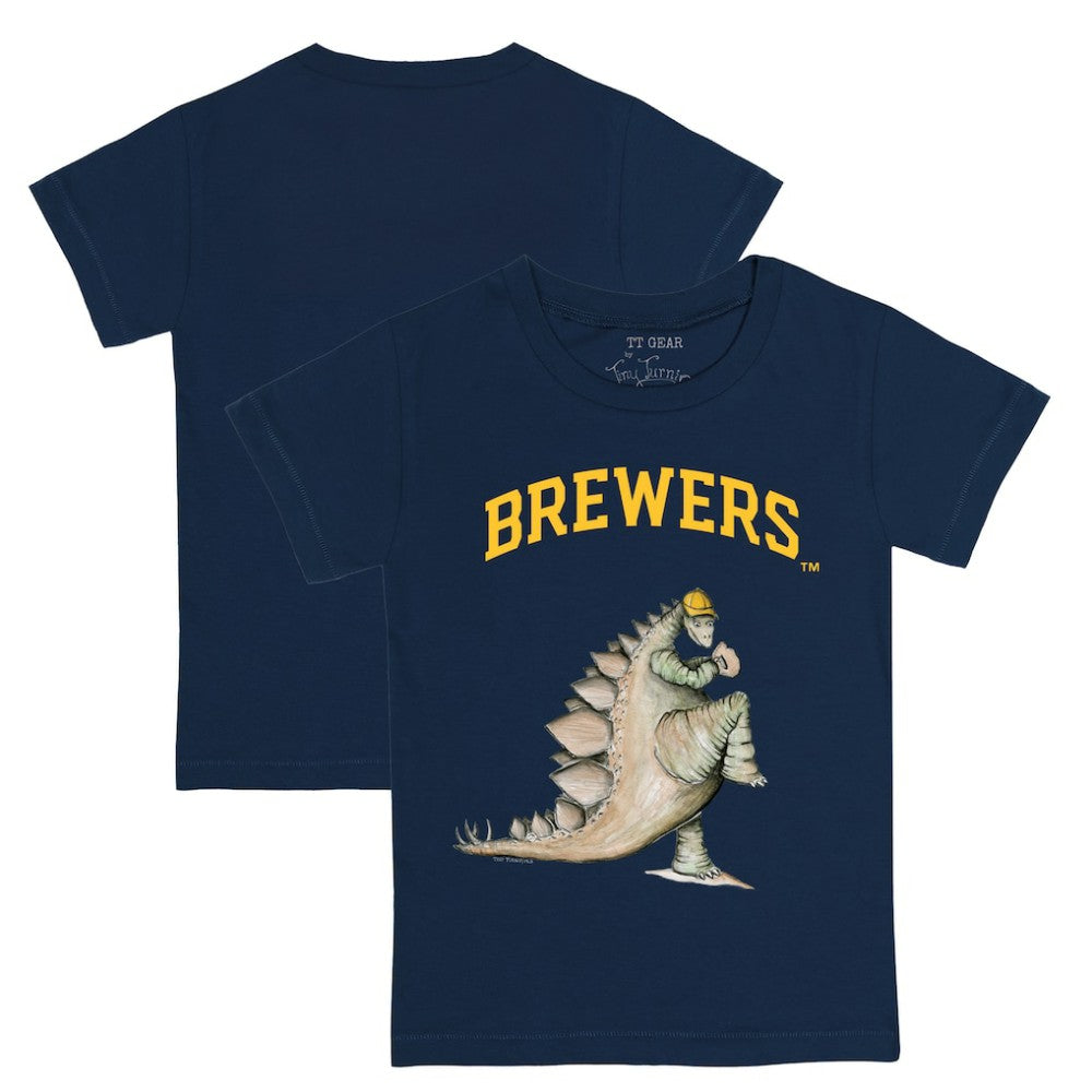 Milwaukee Brewers Tiny Turnip Youth Stega T-Shirt - Navy