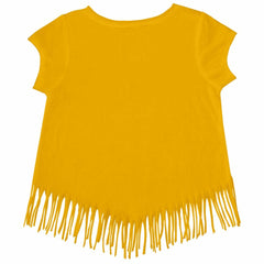 San Diego Padres Tiny Turnip Girls Youth Stitched Baseball Fringe T-Shirt - Gold