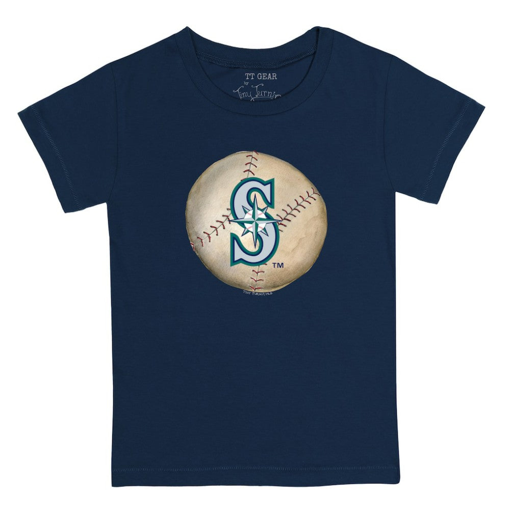 Seattle Mariners Tiny Turnip Youth Stitched Baseball T-Shirt - Navy